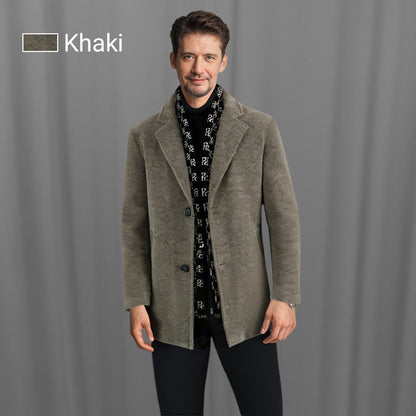 ❄️ Invierno-Specials❄️ Chaqueta de tweed para hombre con forro de plumón de pato blanco