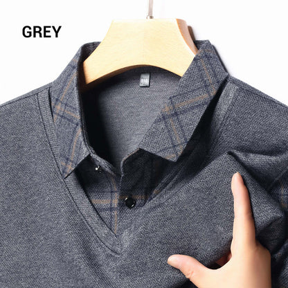 🔥HOT SALE🔥🌟 Camisas Casuales de Manga Larga para Hombre de Dos Piezas 🌟