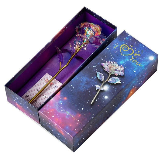 💖Para el regalo de sus seres queridos🎁Rosa galaxia de colores